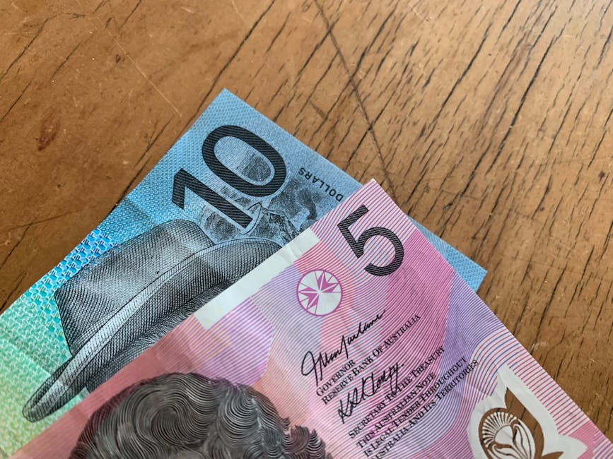 Australian currency notes representing global liquid assets